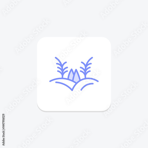 Rice Field, vector, pixel perfect, illustrator file