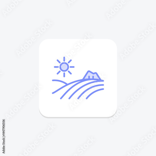 Hillside Farming, vector, pixel perfect, illustrator file