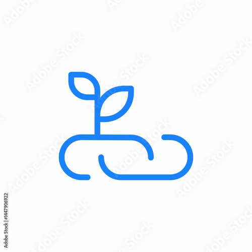 growth link icon sign vector