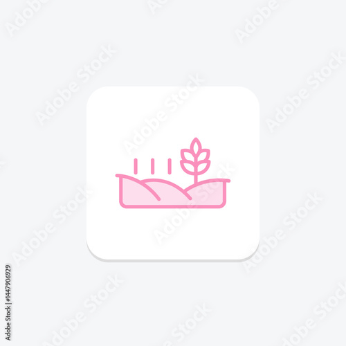 Flat Harvest Land, vector, pixel perfect, illustrator file