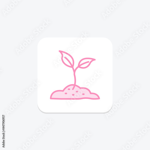 Sprout In Soil, vector, pixel perfect, illustrator file
