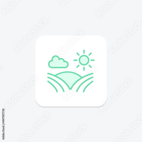 Morning Mist On Crops, vector, pixel perfect, illustrator file