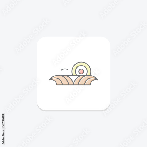 Field With Hay, vector, pixel perfect, illustrator file