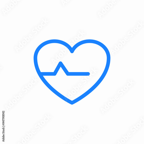heart rate monitoring icon sign vector