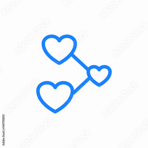 heart network icon sign vector
