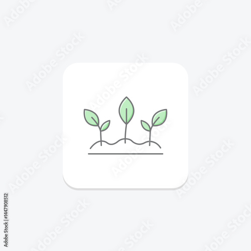 Sprouting Plants, vector, pixel perfect, illustrator file