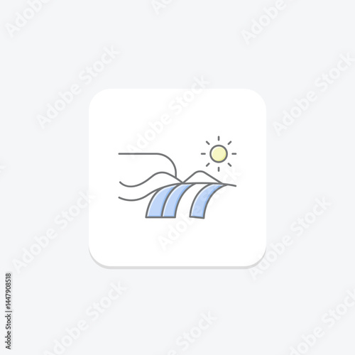 Harvested Crop Field, vector, pixel perfect, illustrator file