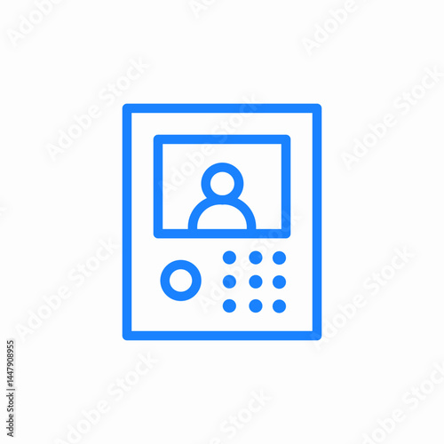 intercom home black icon sign vector