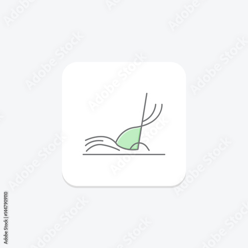 Straw In Field, vector, pixel perfect, illustrator file