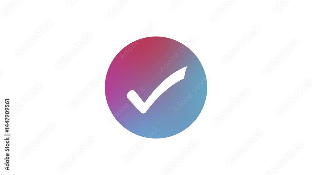Simple Circle Fill Check Mark Icon in Motion, Minimal Circle Fill Check Mark Icon Design Animation Simple Circle Fill Check Mark Icon in Motion, Minimal Circle Fill Check Mark Icon Design Animation