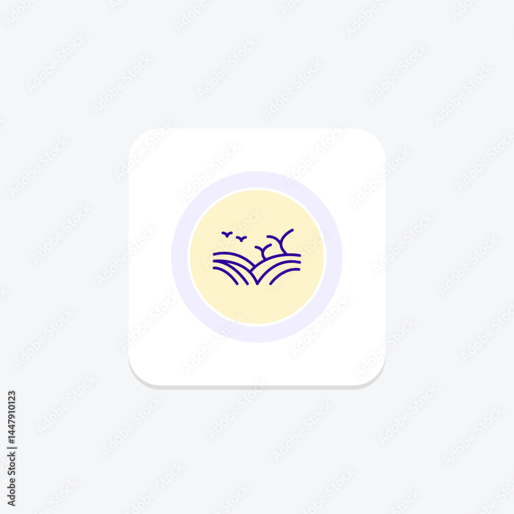 Field With Birds, vector, pixel perfect, illustrator file Field With Birds, vector, pixel perfect, illustrator file