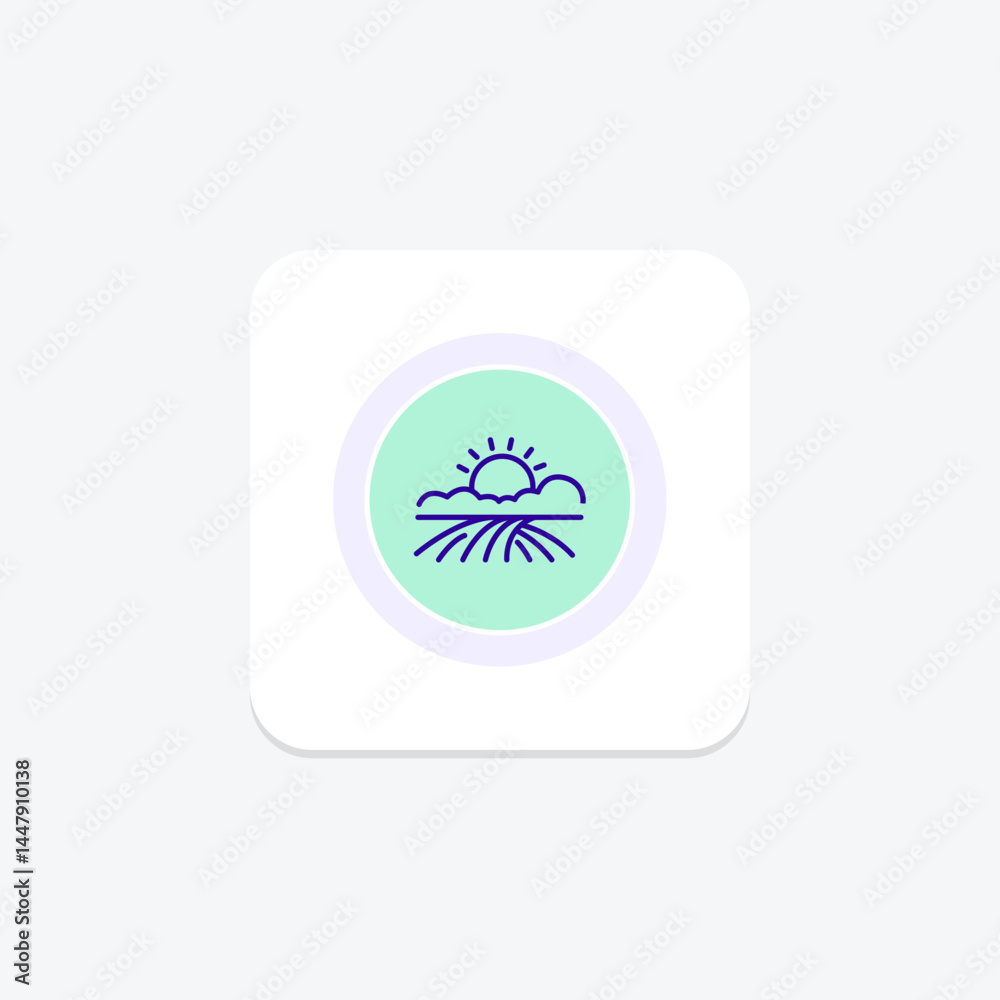 Sunset On Farmland, vector, pixel perfect, illustrator file Sunset On Farmland, vector, pixel perfect, illustrator file