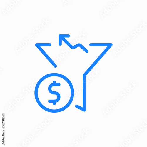 sales funnel icon sign vector