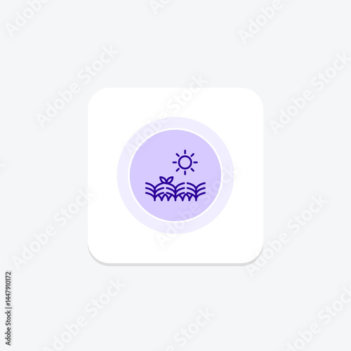 Sun Over Crops, vector, pixel perfect, illustrator file