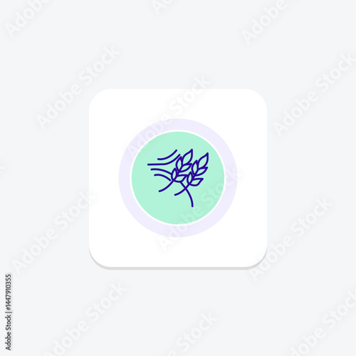 Wheat Swaying In Wind, vector, pixel perfect, illustrator file