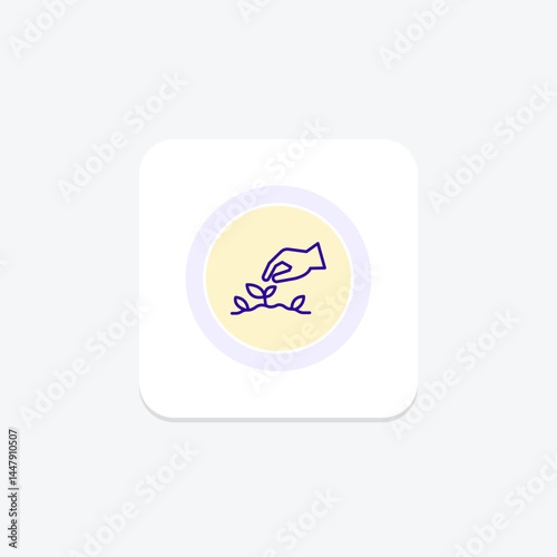 Hand Planting Seeds, vector, pixel perfect, illustrator file