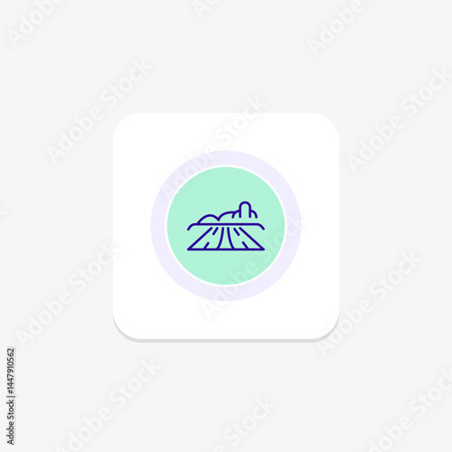 Freshly Plowed Rows, vector, pixel perfect, illustrator file