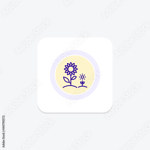 Sunflower Field, vector, pixel perfect, illustrator file