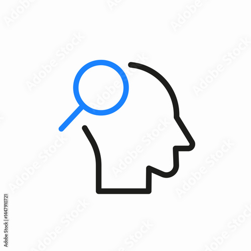 self anaylis blue icon sign vector