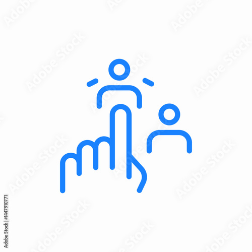 select candidate blue icon sign vector