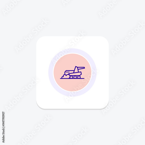 Farming Machinery On Land, vector, pixel perfect, illustrator file