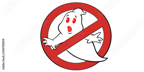 Ghostbusters Iconic Vector Design: Fun Ghost Character Illustration	