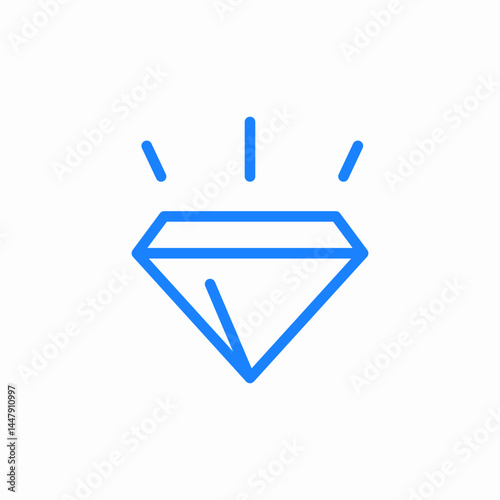 shining diamond icon sign vector