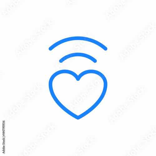 smart love icon sign vector