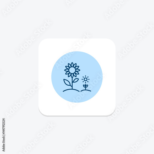 Sunflower Field, vector, pixel perfect, illustrator file