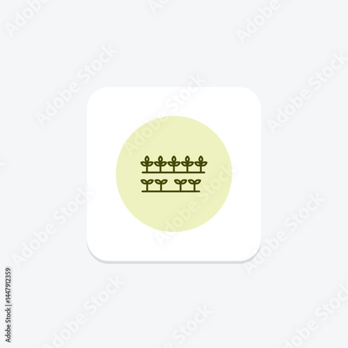 Small Plants In Rows, vector, pixel perfect, illustrator file