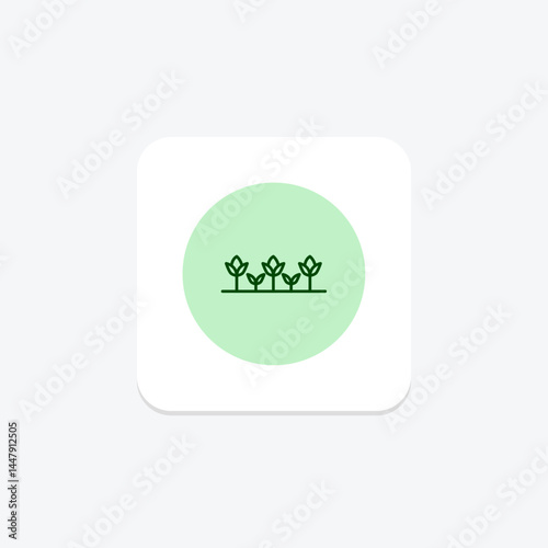 Row Of Plants, vector, pixel perfect, illustrator file