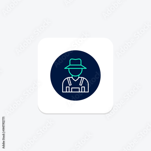 Farmer In Field, vector, pixel perfect, illustrator file