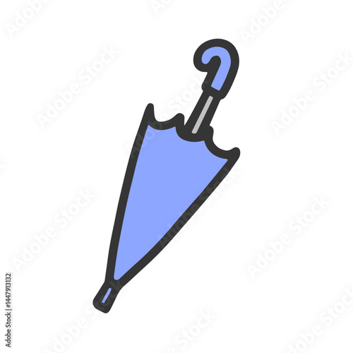 閉じた傘のイラスト