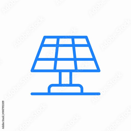 table lamp blue icon sign vector