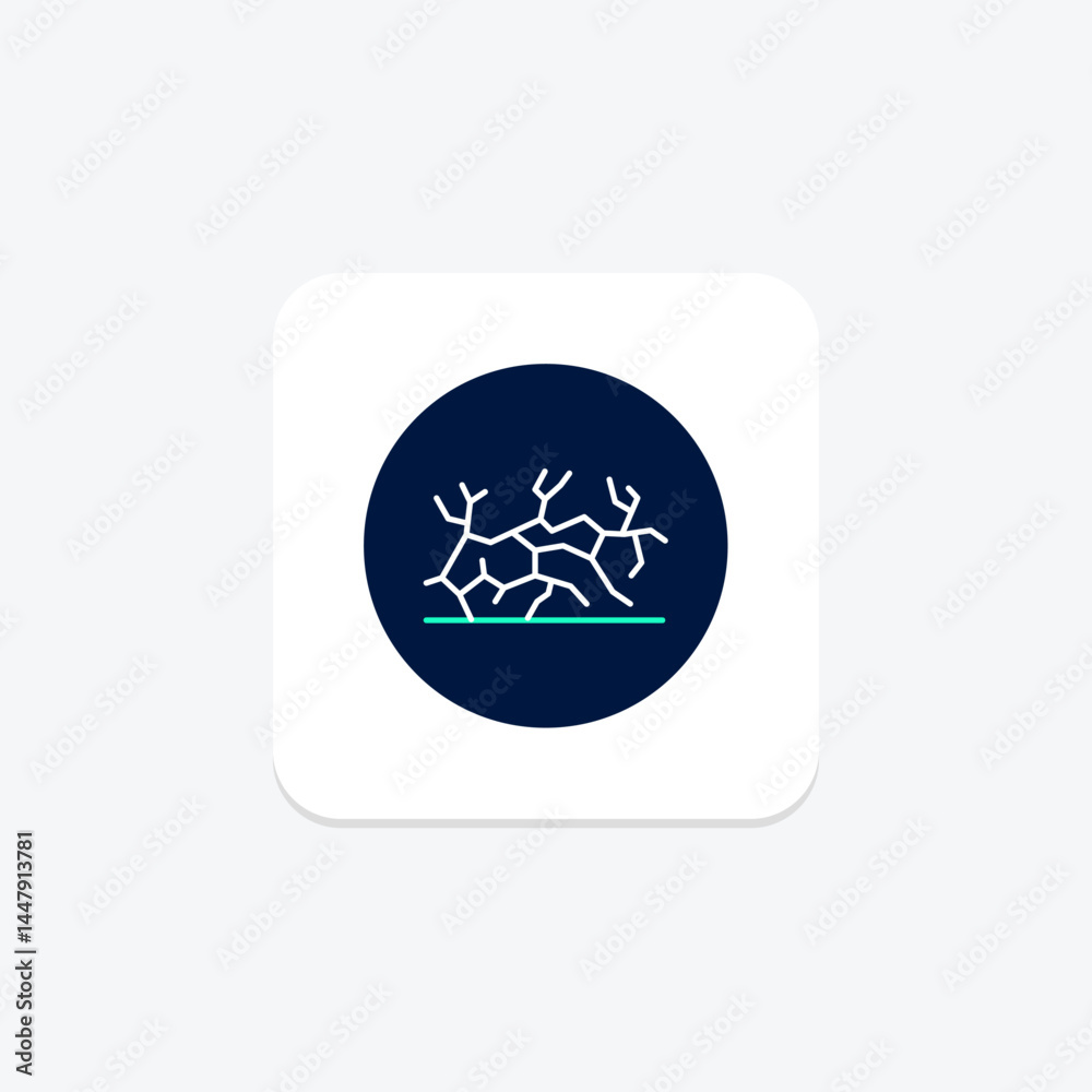 Obraz premium Dry Cracked Soil, vector, pixel perfect, illustrator file