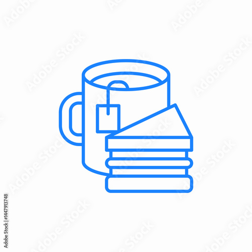 tea bag sandwich icon sign vector