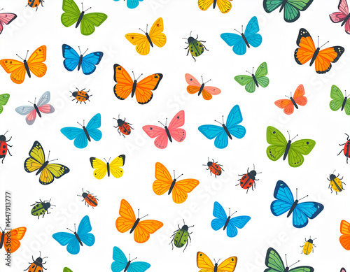 seamless pattern with butterflies