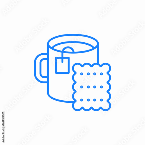tea biscuit icon sign vector