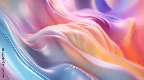 Wallpaper Mural Ethereal unicorn gradient in soft pastel rainbow hues, blending with liquid shimmer for ultra-realistic 8K wallpaper. Dreamy, abstract, and magical! Torontodigital.ca