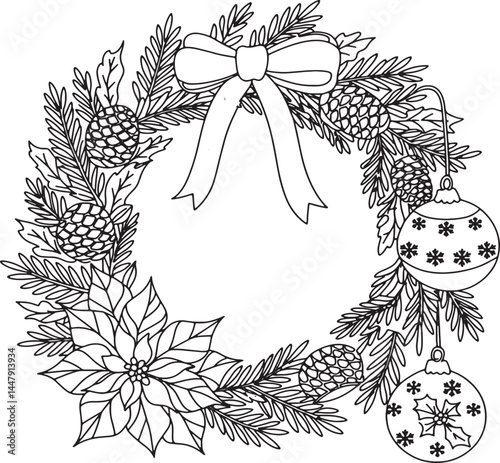 christmas wreath with bells