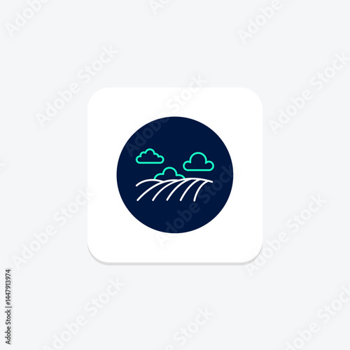 Field With Clouds, vector, pixel perfect, illustrator file