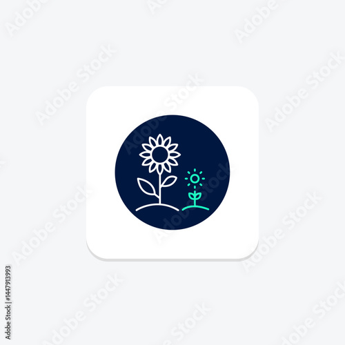 Sunflower Field, vector, pixel perfect, illustrator file