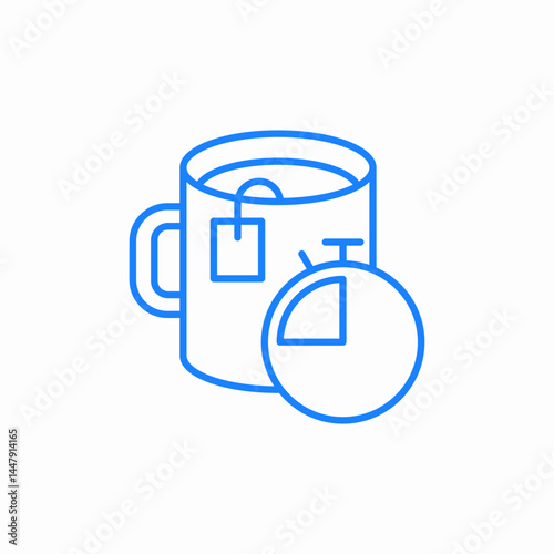 tea time timer icon sign vector