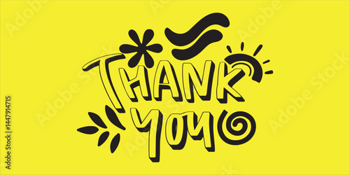Thank you card vector, elegant design, printable, perfect for weddings and gifts