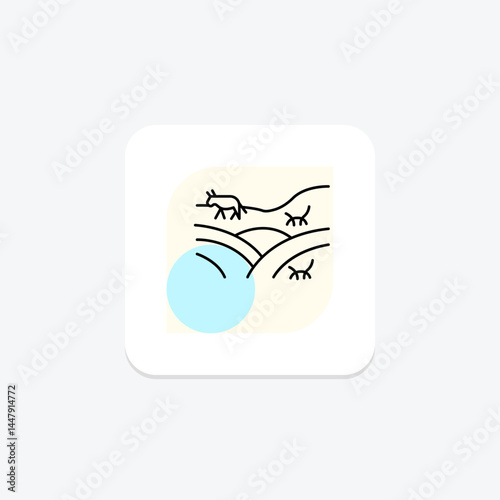 Field With Animals, vector, pixel perfect, illustrator file