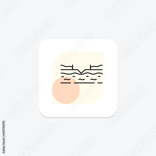 Water Channels In Field, vector, pixel perfect, illustrator file