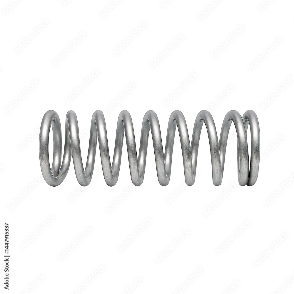 Precision-engineered metallic compression spring, a fundamental element in diverse mechanical and industrial designs. Precision-engineered metallic compression spring, a fundamental element in diverse mechanical and industrial designs.