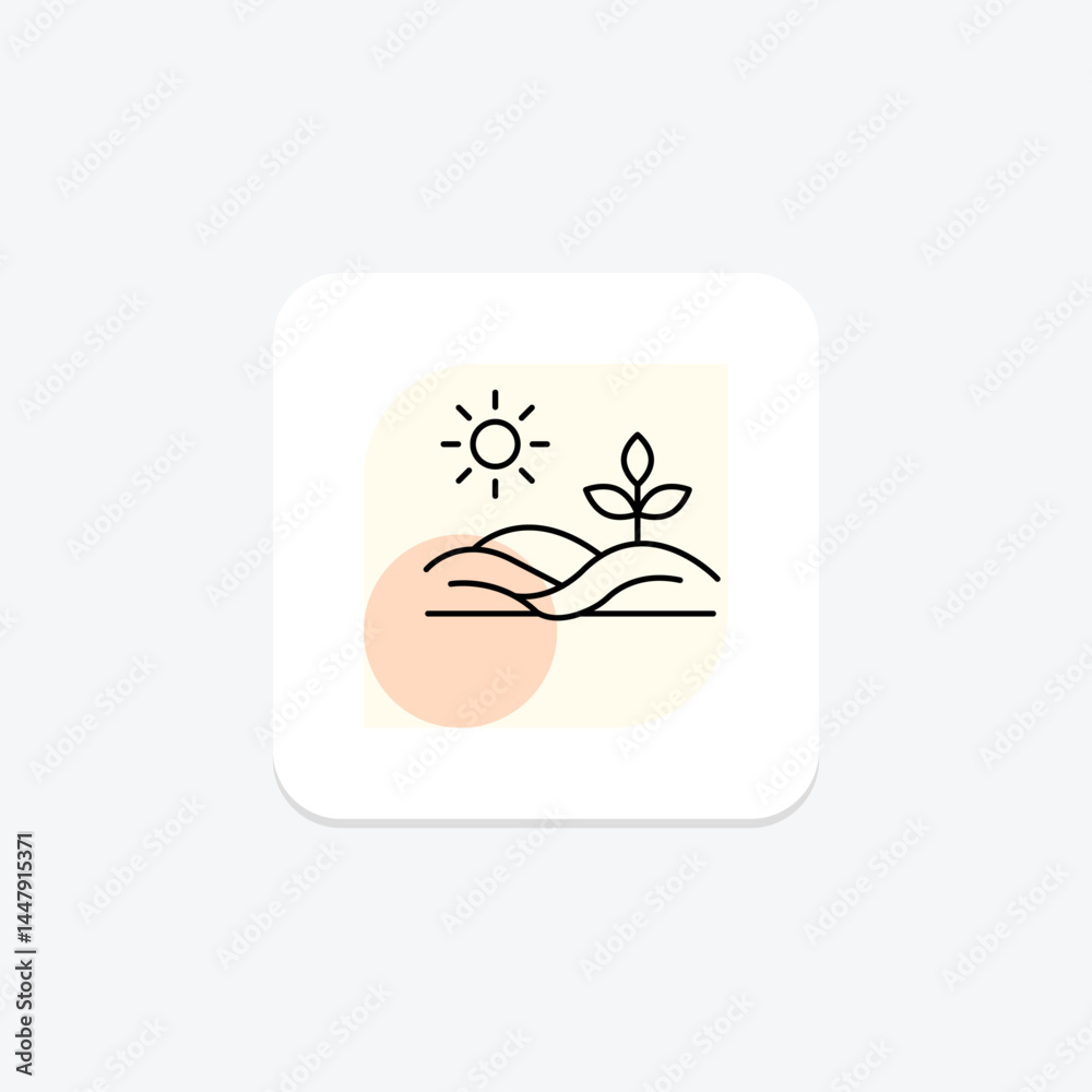 Fertilized Land, vector, pixel perfect, illustrator file Fertilized Land, vector, pixel perfect, illustrator file