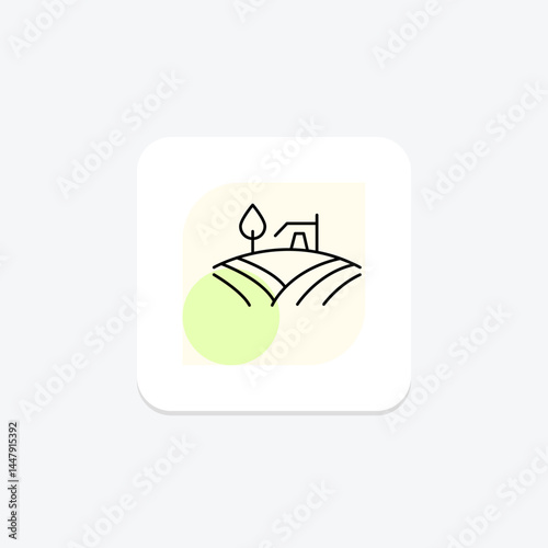 Village Fields, vector, pixel perfect, illustrator file