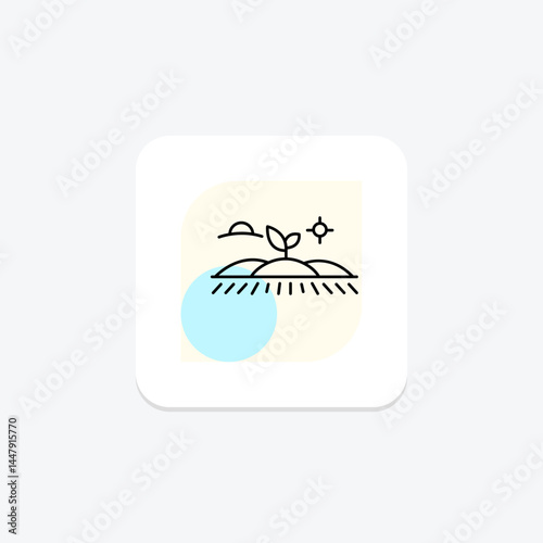Neatly Planted Field, vector, pixel perfect, illustrator file